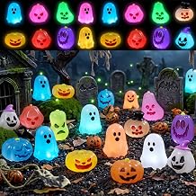 84pcs Halloween Mini Figures,Glow in The Dark Tiny Statue for Halloween Party Favors Dollhouse Decorations Toys