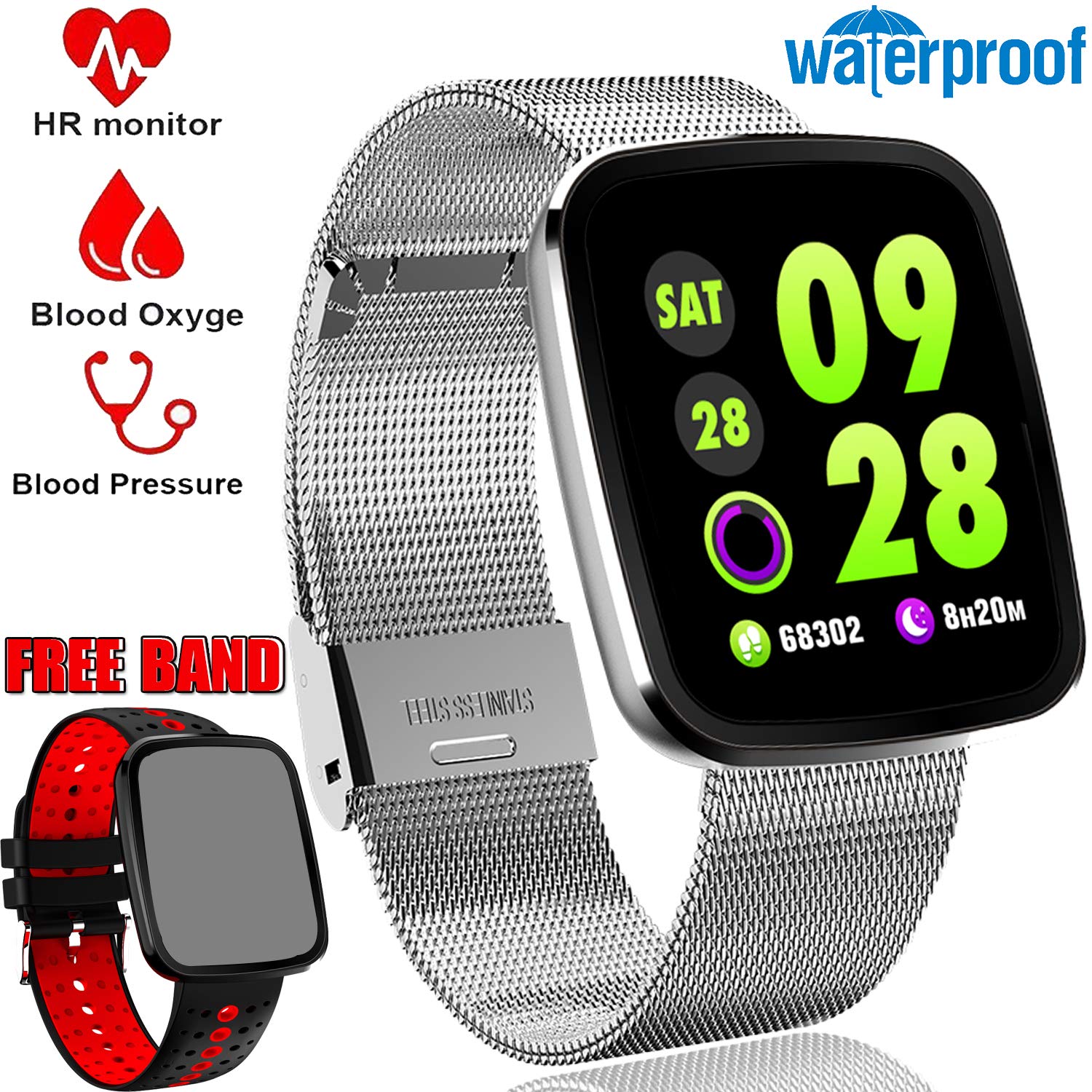 Blood Pressure Pedometer Heart Rate Watch Rightby Smart Watch