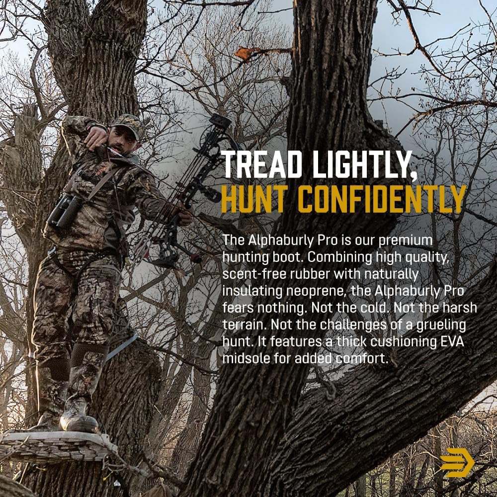 LaCrosse Alphaburly Pro 18” 1000G Insulated Hunting Boots for Men - Waterproof Rubber and Neoprene with Quick-Dry Liner, Active Fit, and Burly Outsole, Mossy Oak Country DNA 1000G - 10M