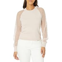 Club Monaco Womens Womens Sheer Sleeve Sweater