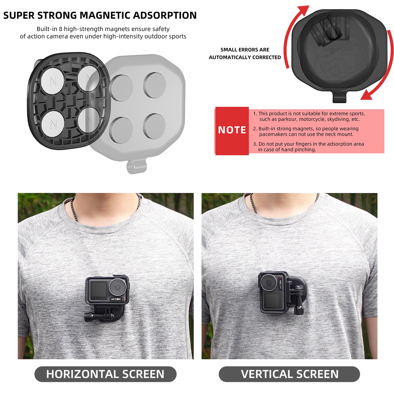 Amazon | DJI Osmo Action 5 Pro用磁気ネックマウント クイック 