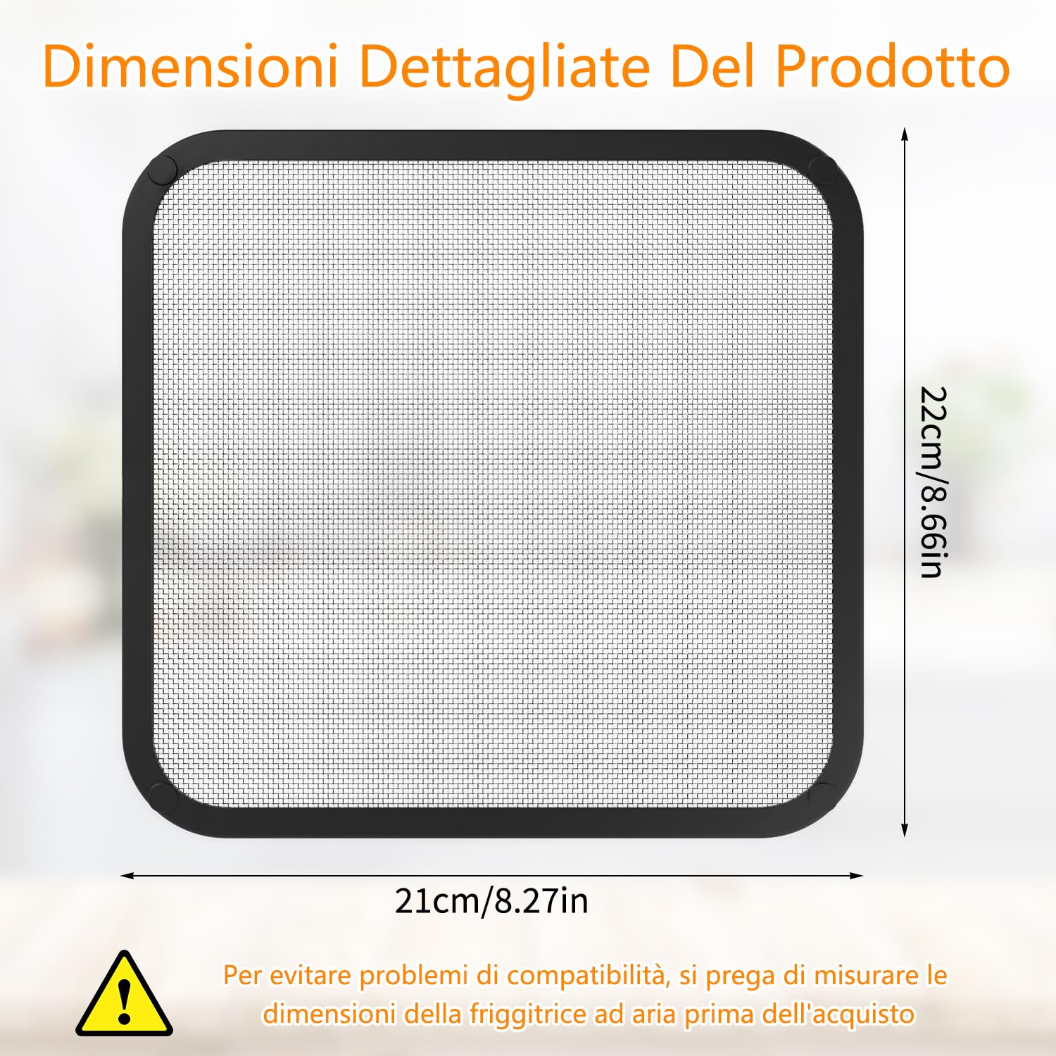 Paraspruzzi Magnetico Per Friggitrice Ad Aria – Compatibile Philips HD9285/HD9270 E COSORI 5.5L/6.2L/6L, Acciaio Inox