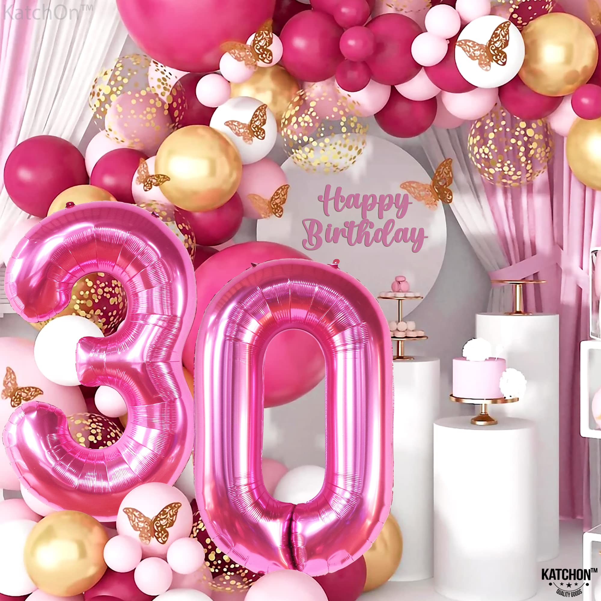 Amazon.com: Katchon, Hot Pink 30 Balloon Numbers - Huge, 40 Inch 