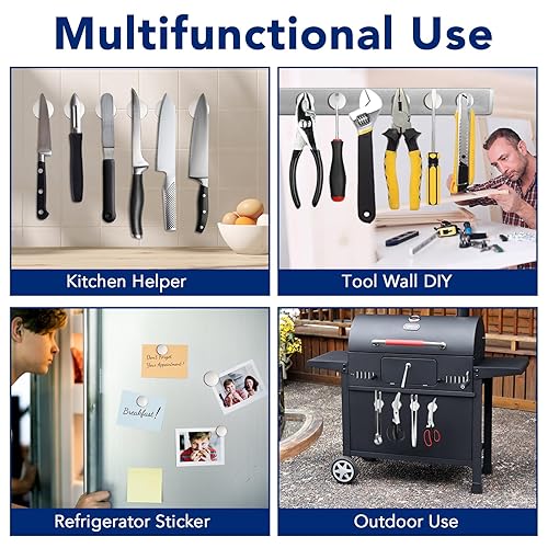 Miniatura 6 de DIYMAG Paquete de 4 imanes de disco de neodimio fuertes, imanes de tierras raras con adhesivo de doble cara, potentes imanes resistentes para