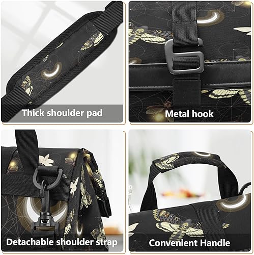 Miniatura 3 de MNSRUU Bolsas de almuerzo aisladas para mujeres y hombres, polilla de la muerte, mariposa, portátil, reutilizable, térmica, bolsa enfriadora,