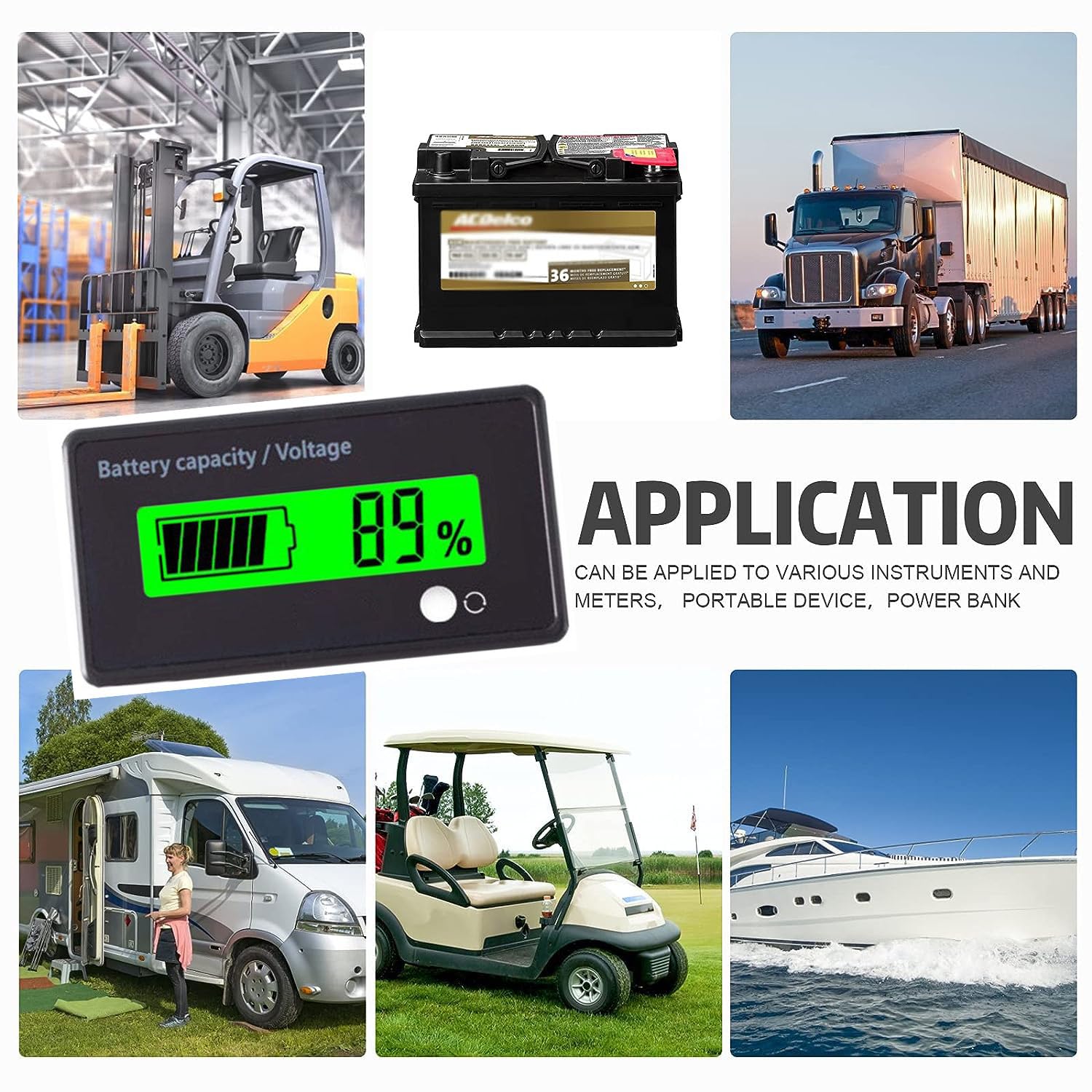 Roboway Battery Indicator Display 12-84V Battery Capacity Voltage for Lead Acid Battery, Check Battery Voltage and Charge Percentage of E-Rickshaw & E-Bikes, Green (RW-972) - Image 9 thumbnail