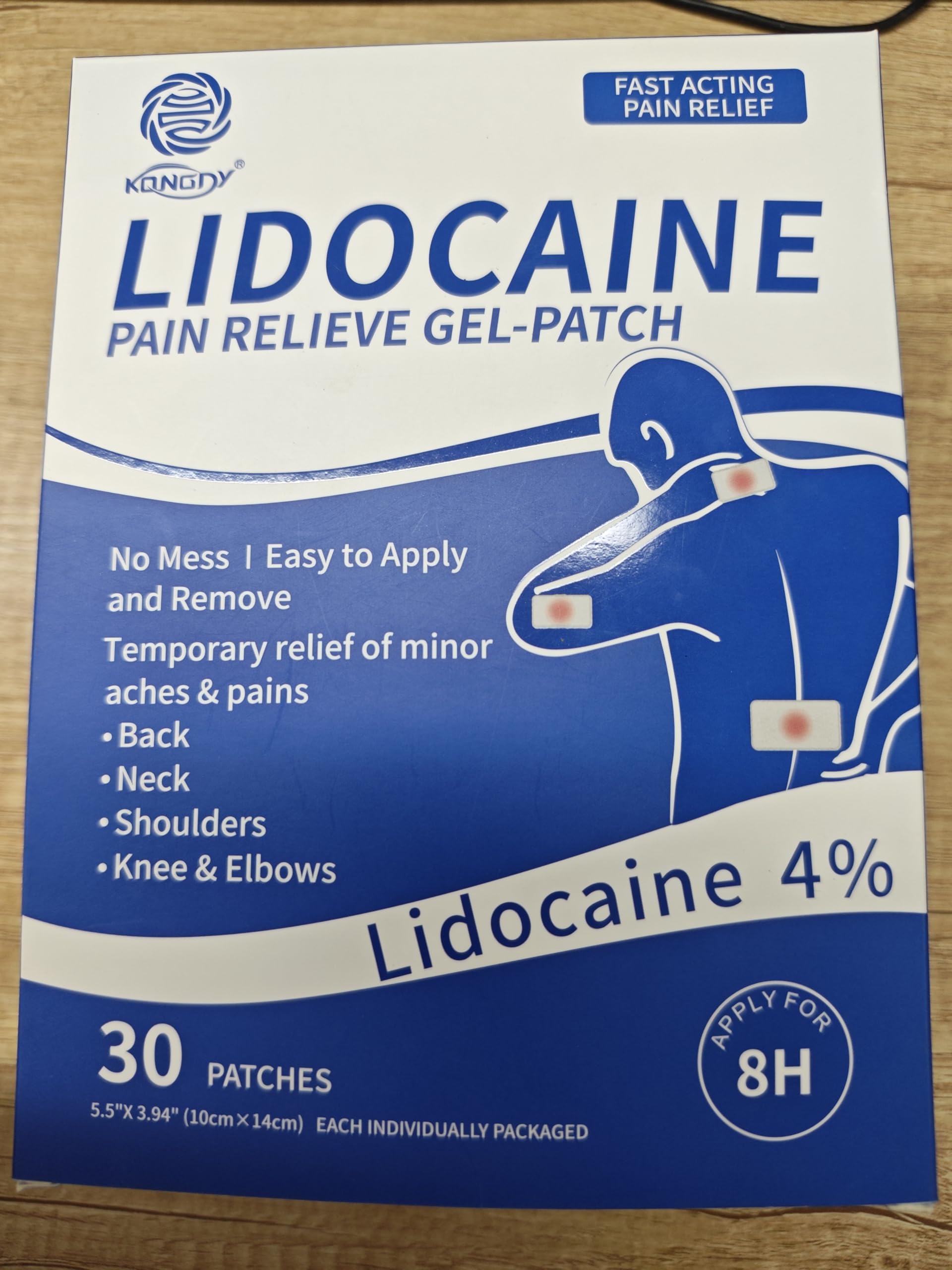 KONGDY 4% Lidocaine Patches, 30 Count Lidocaine Gel Relieving Patches — Amazon image 2