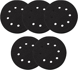 LEONTOOL 5-Inch 8 Holes Hook and Loop Soft Sponge Cushion Buffer Pad 5 Packs Cushion Interface Buffer Pad for Cable Orbital Sander