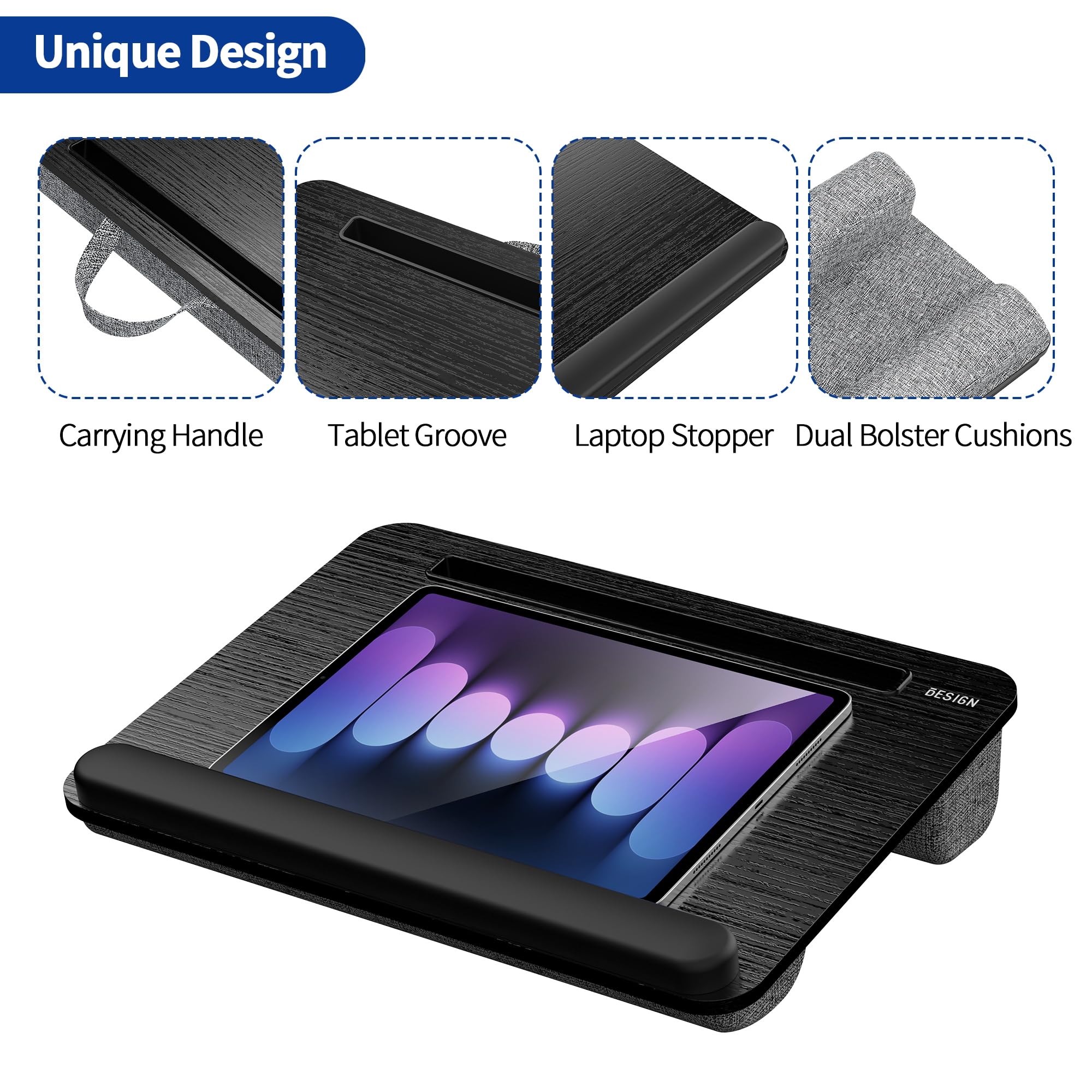 Besign Laptop Stand - Portable Lap Desk with Cushion -3 Besign Laptop Stand - Portable Lap Desk with Cushion -3