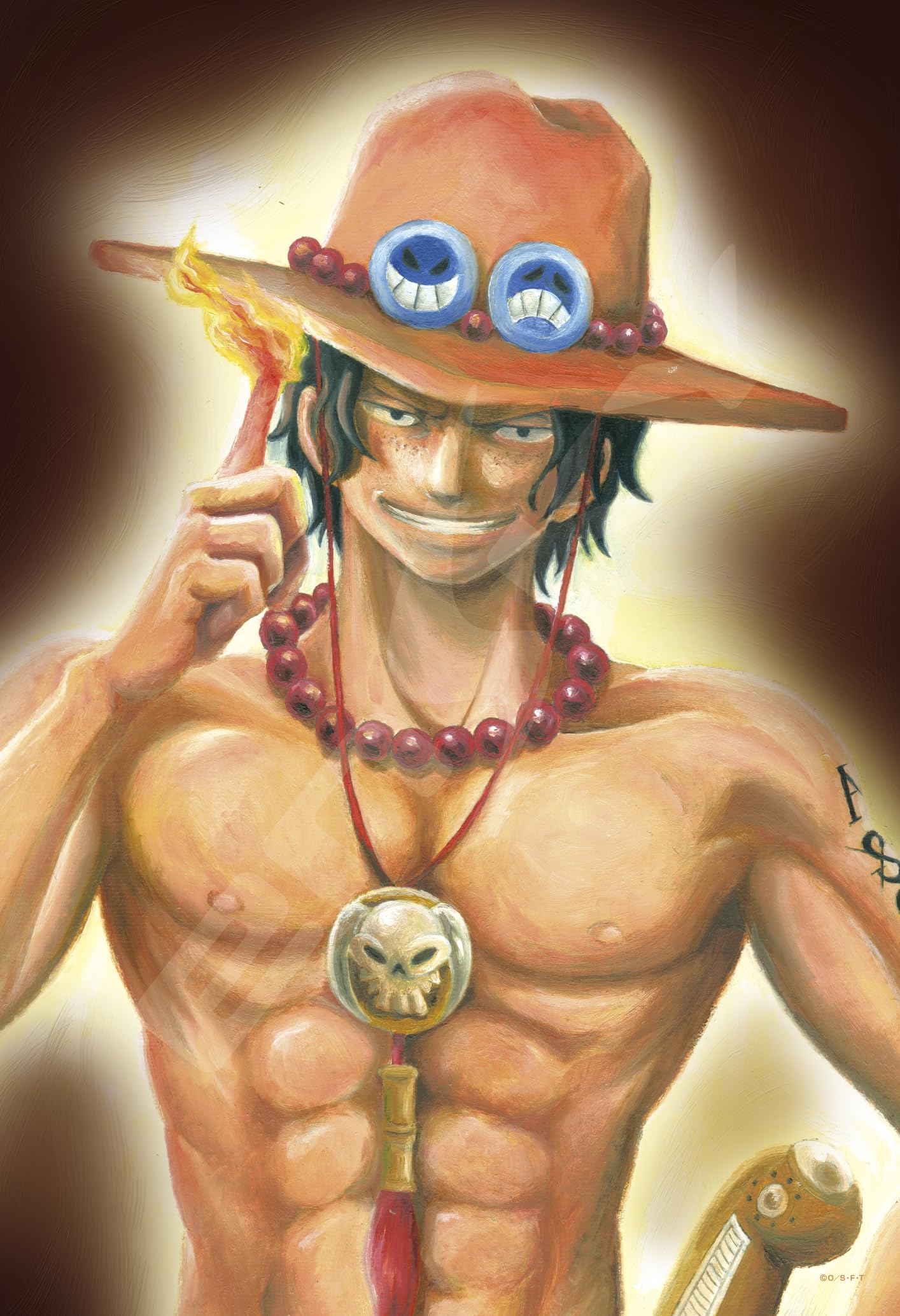 ワンピース ポートガス.D.エース　ジグソーパズル 木製フレーム付き Amazon.co.jp: エンスカイ(ENSKY) 肖像画『ポートガス・D・エース』 26