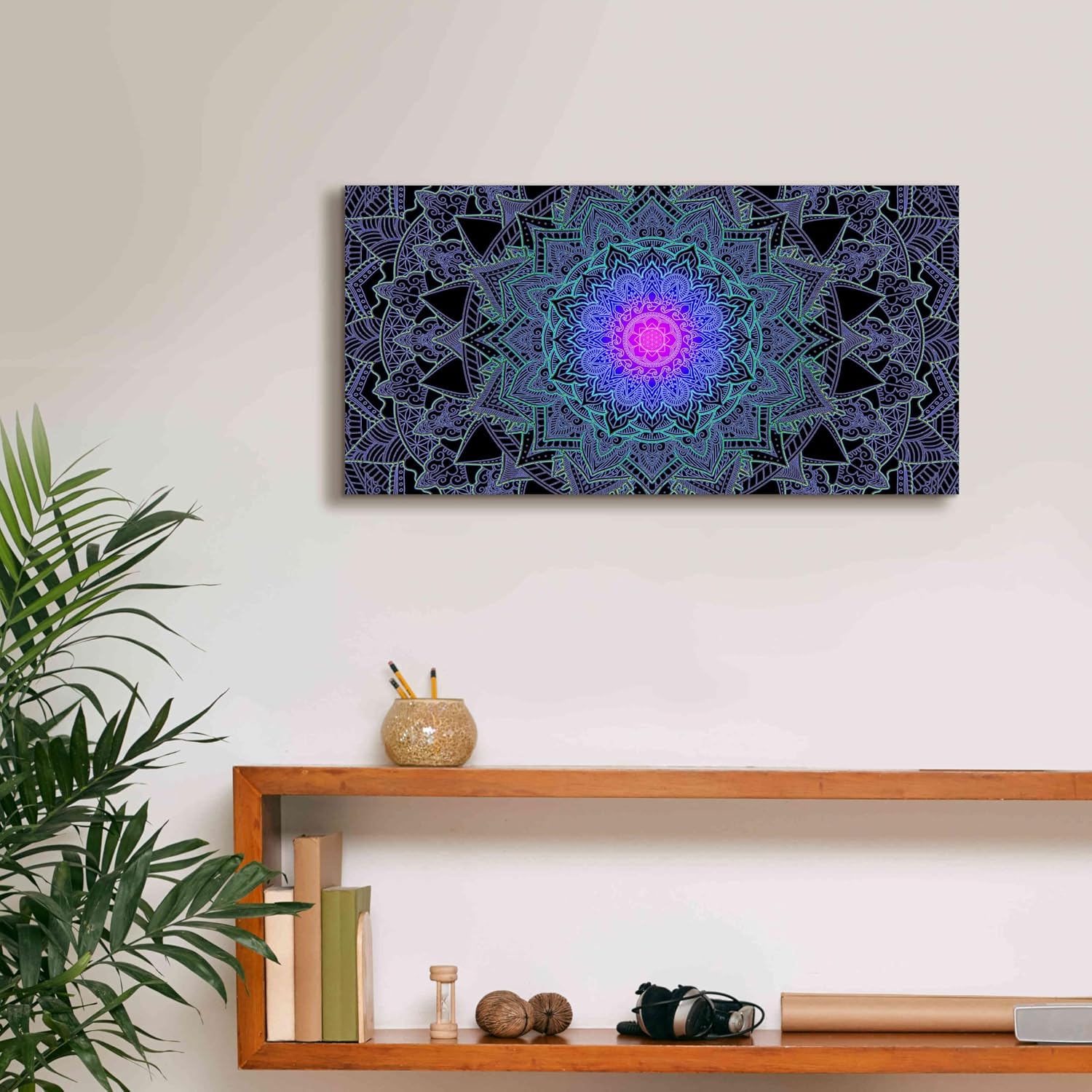 Epic Graffiti 'Mandala Love' by Cameron Gray, Canvas Wall Art, 24"x12"