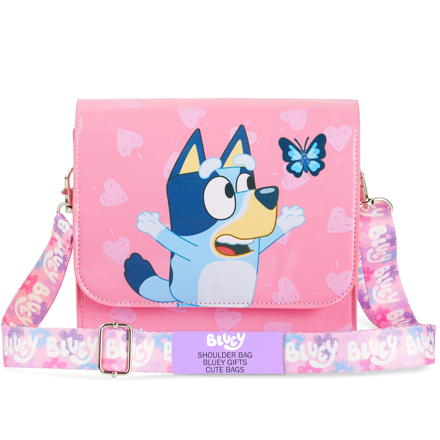 Bluey Girls Purse Crossbody Bag or Satchel Shoulder Bag with Adjustable Strap Travel Essentials Gifts for Girls