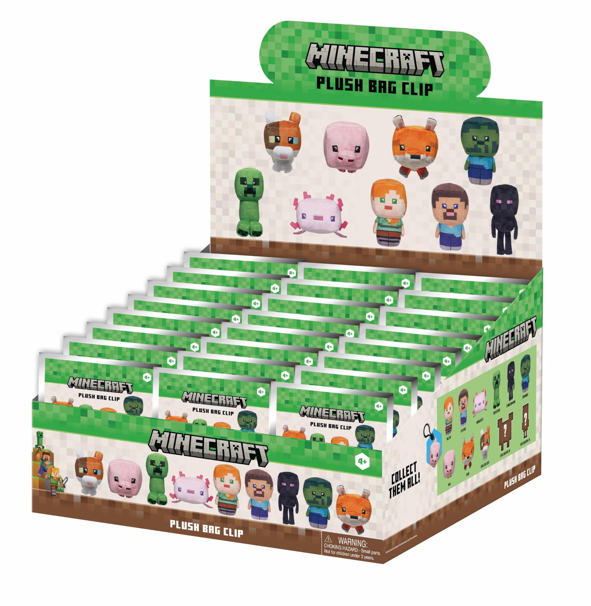 Amazon.co.jp: Minecraft クラシックぬいぐるみバッグクリップシリーズ