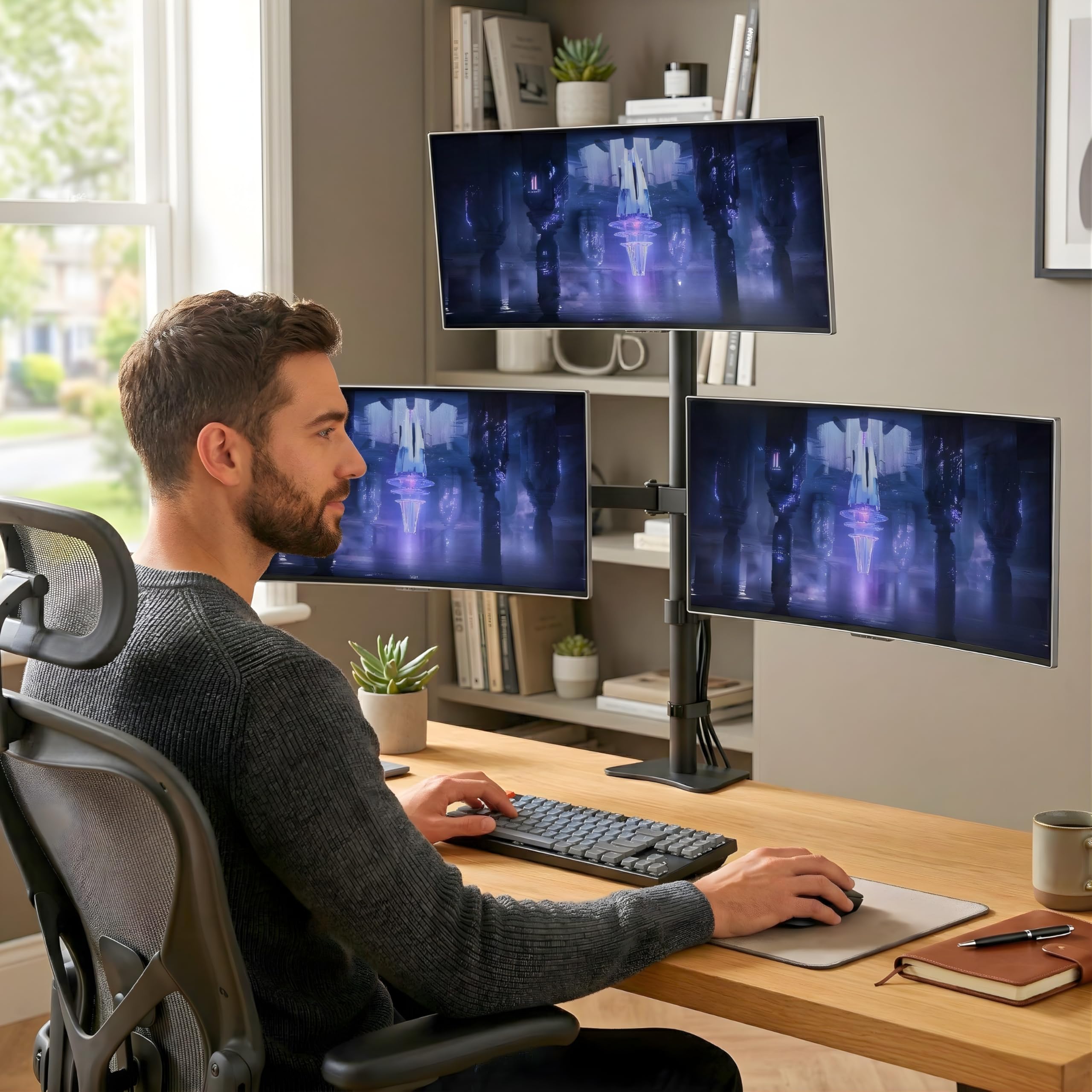 Triple Monitor Stand - BIJASANI - 4 Monitor Support -8