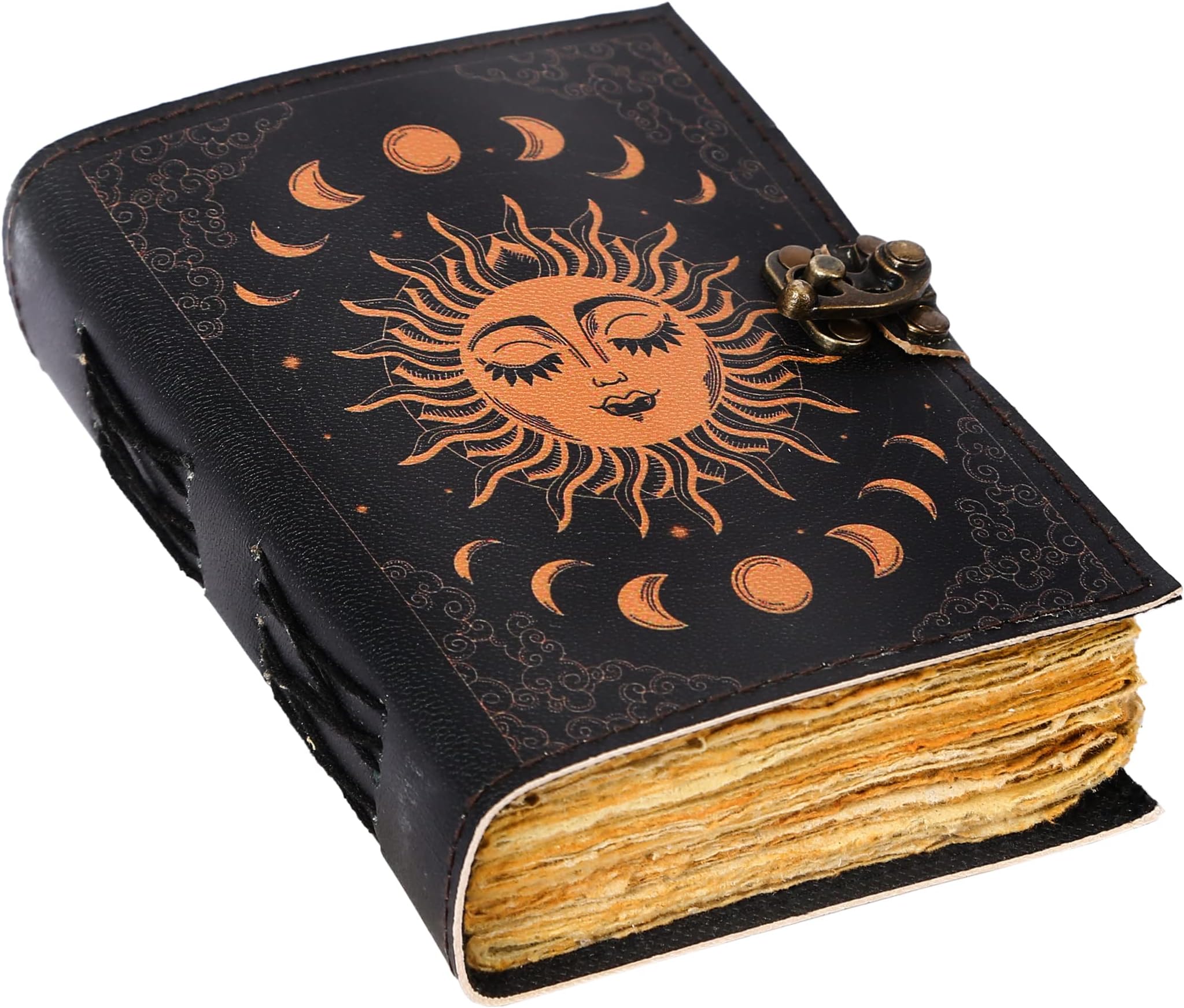 Sun & Moon Vintage Leather Journal for Men & Women 200