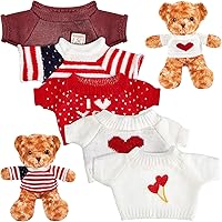 Vista 8 de Junkin 5 piezas de ropa para muñeco de oso, accesorios de ropa para animales de peluche de algodón, juguete de peluche suave, suéter para oso