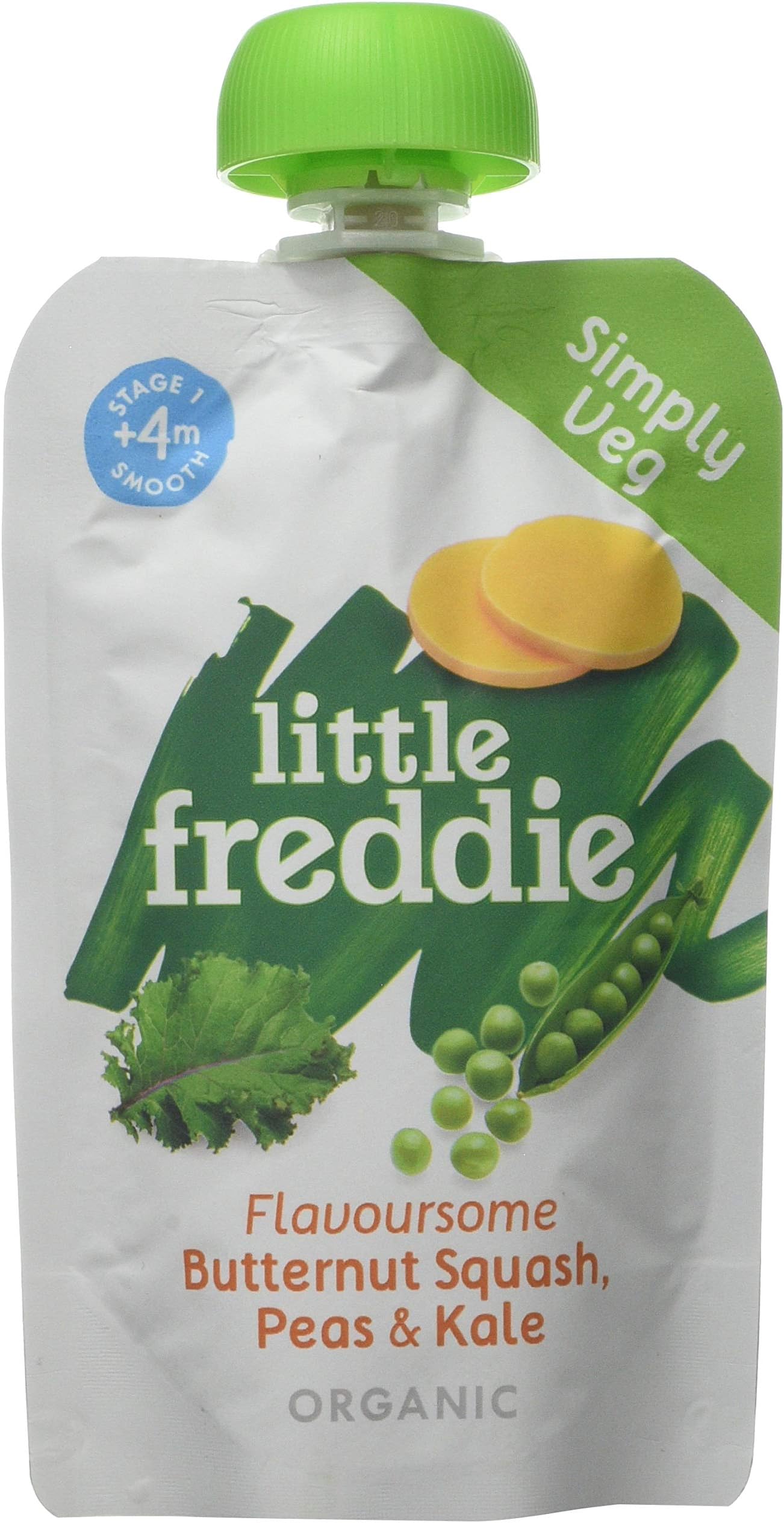 Little Freddie Flavoursome Butternut Squash, Peas & Kale