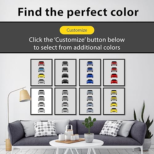 Vista 47 de Handmade Poster compatible with Honda Evolution Print Wall Art Décor Best Honda Generations - Multi, 8x10" Metallic Print (Unframed) - Gift for Car