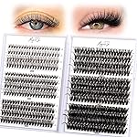 Lash Clusters 480 Clusters D Curl 10-20mm False Eyelash 60D 80D 100D Thick Eyelash Extension 20D 30D 40D Individual Eyelashes Multi-Style DIY Lash Extensions for Beginners(20D-100D-D, 10-20MIX)