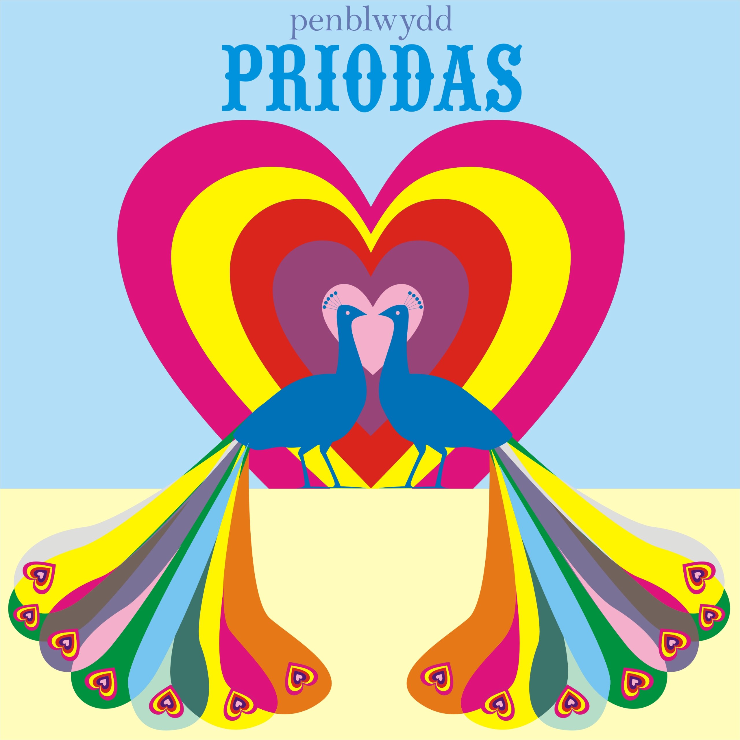 Claire Giles Greeting Cards, Welsh Happy Wedding Anniversary Card, Peacock Heart Design Congratulations Greeting Card