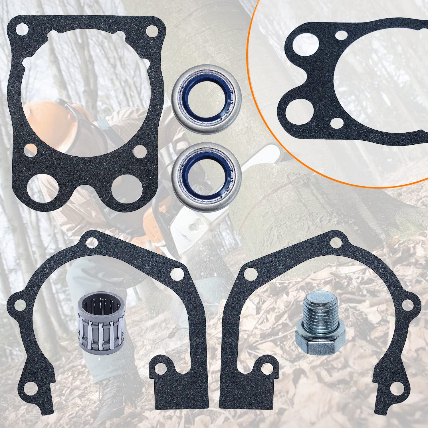 Set Di Fasce Elastiche Per Cilindro E Pistone Da 51 Mm 5063861 - 71 Per Sega Per Calcestruzzo Husqvarna K750 K760 Partner 90478212