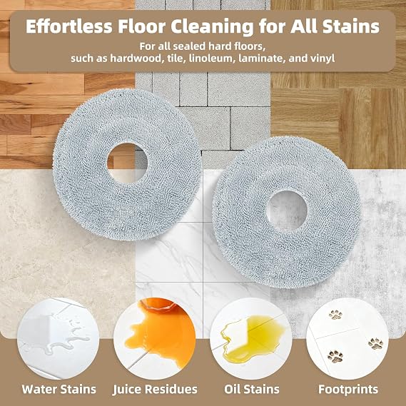 LOVECO 6 Pack Mop Pads Compatible with Dreame L40 X40 L10s Ultra