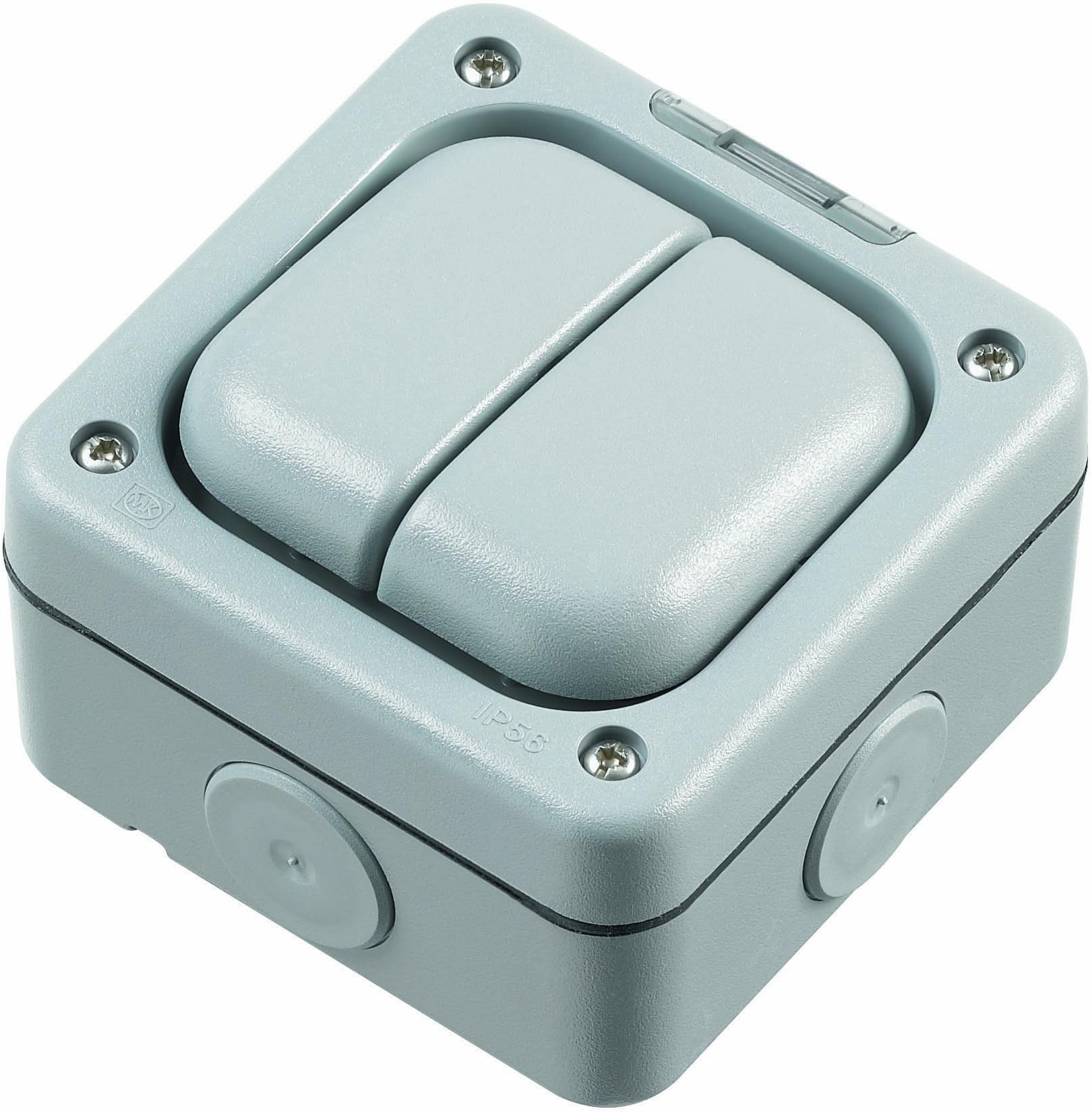 MK Masterseal Plus K56402RY 10 amp 2-Gang Single-Pole 1-Way Switch