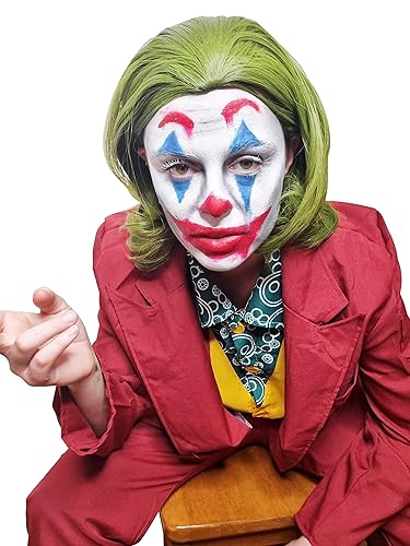 Miniatura 5 de ALLAURA - Peluca de disfraz de Joker peluca verde Arthur Fleck peluca Cosplay Oompa-Loompa cabello verde para hombres y mujeres - Se adapta a todos