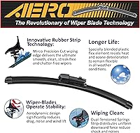 Vista 2 de AERO Repuesto de limpiaparabrisas OEM para Chevrolet Chevy Cruze 2021 2020 2019 2018 2017 2016, 28 + 24 pulgadas delanteras + 10 pulgadas traseras