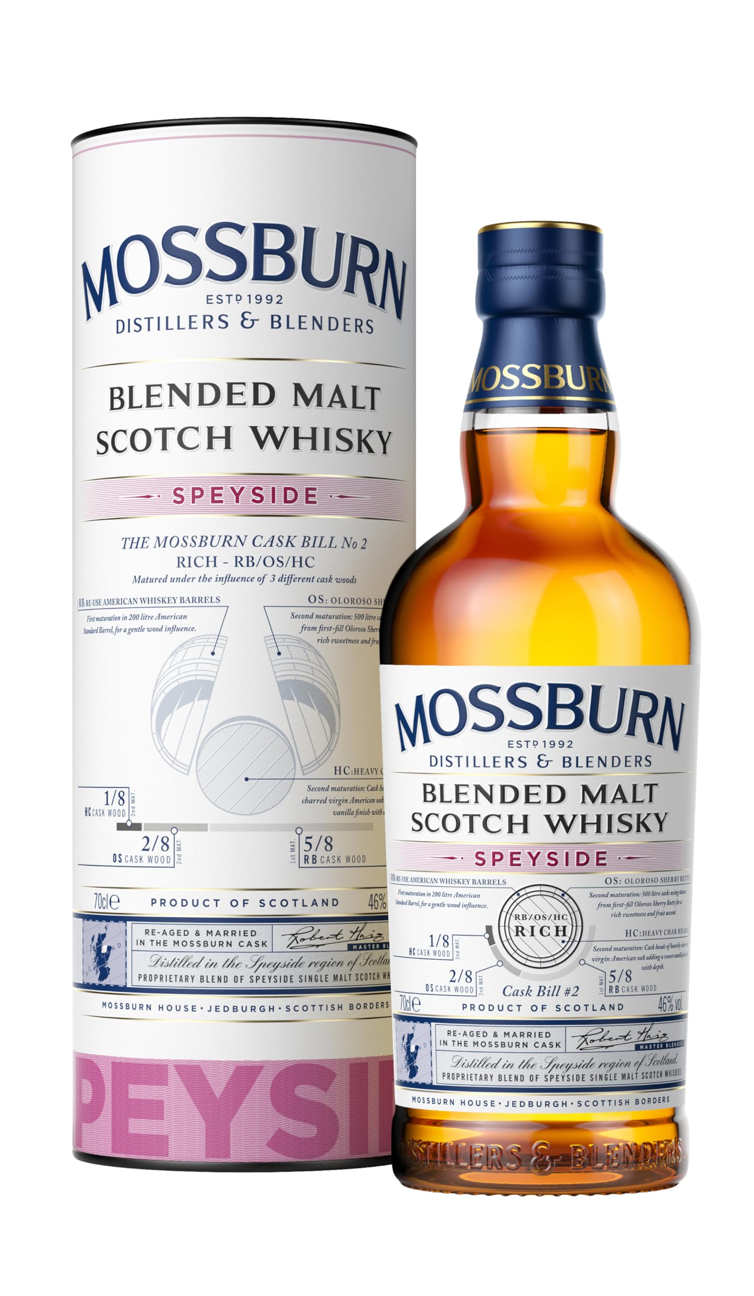 Mossburn Speyside Blended Malt Scotch Whisky, 70 cl