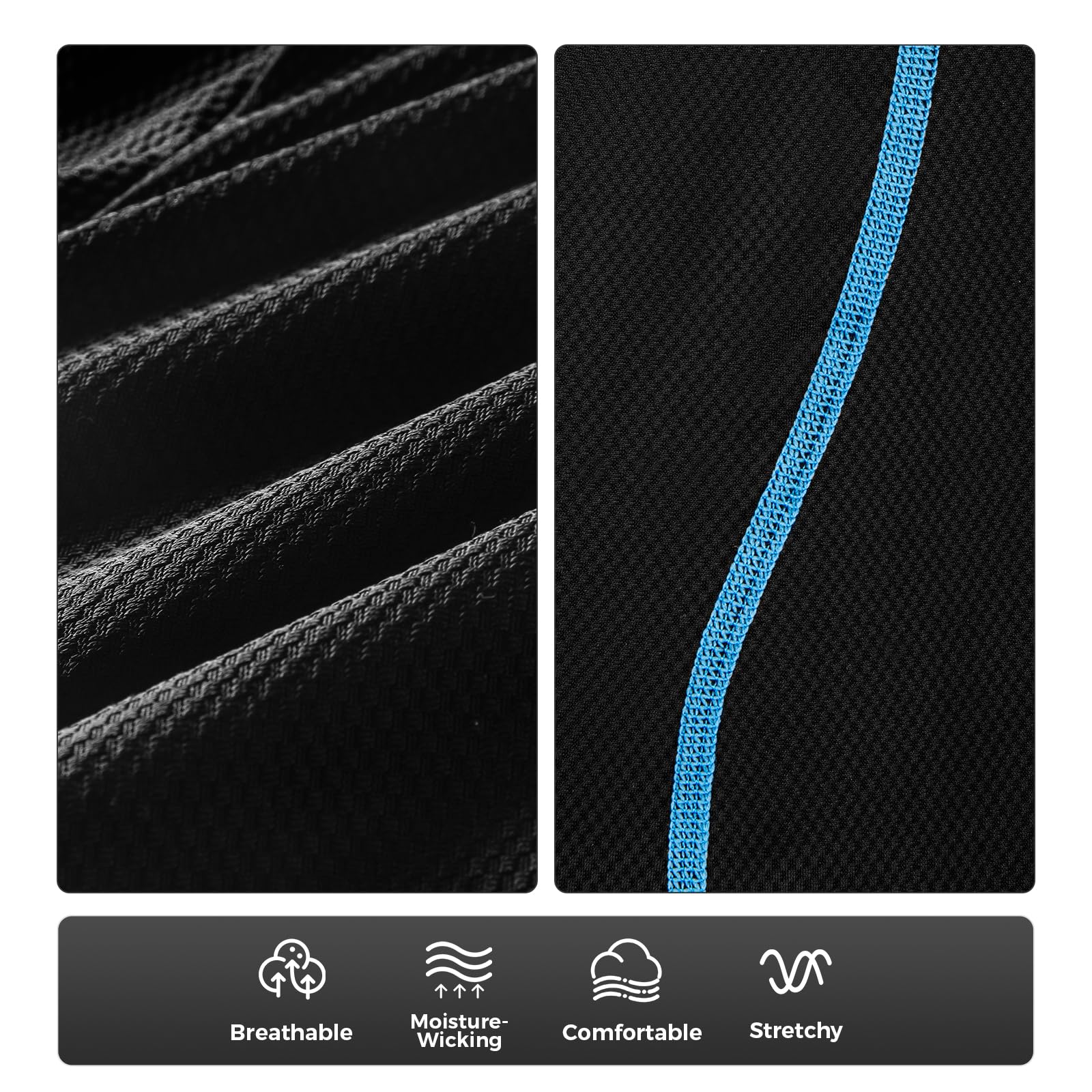ROCKBROS Fahrradhose Herren Radunterhose mit 3D Sitzpolster Atmungsaktive Fahrradunterhose Gepolstert Fahrrad Unterwäsche Kurz Elastisch MTB Rennrad S-3XL