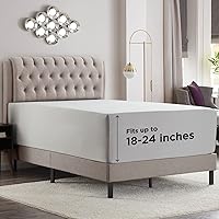 Empyrean Light Grey King Fitted Sheet - Extra Deep Pocket 18-24" Mattress, Super Soft Microfiber, Wrinkle-Free with Corner Straps