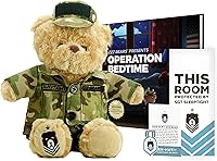 Vista 1 de ZZZ Bears SGT Sleeptight Army Teddy Bear con libro de cuentos y sistema de sueño, regalo reconfortante para niños del ejército, ayuda con la rutina