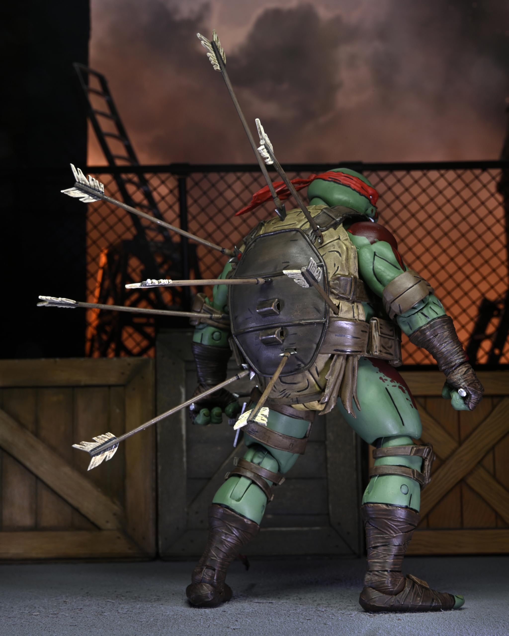 NECA Figura Azione Raphael Ferito Ultimo Ronin 18 Cm