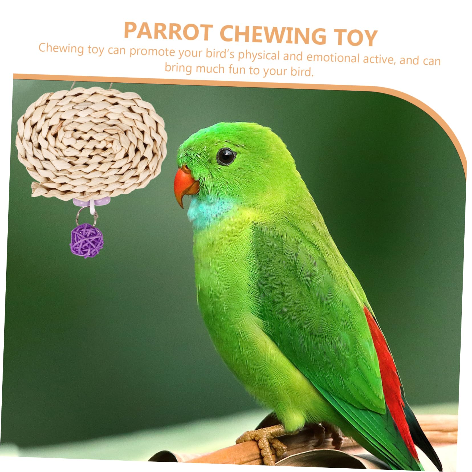 Sosoport 5stücke Papageien Kauspielzeug Hängendes Vogelspielzeug Für Wellensittiche Und Papageien Für Zähneknirschen Und Training Leichtes Material Aus Maisblatt Und Einfache Montage