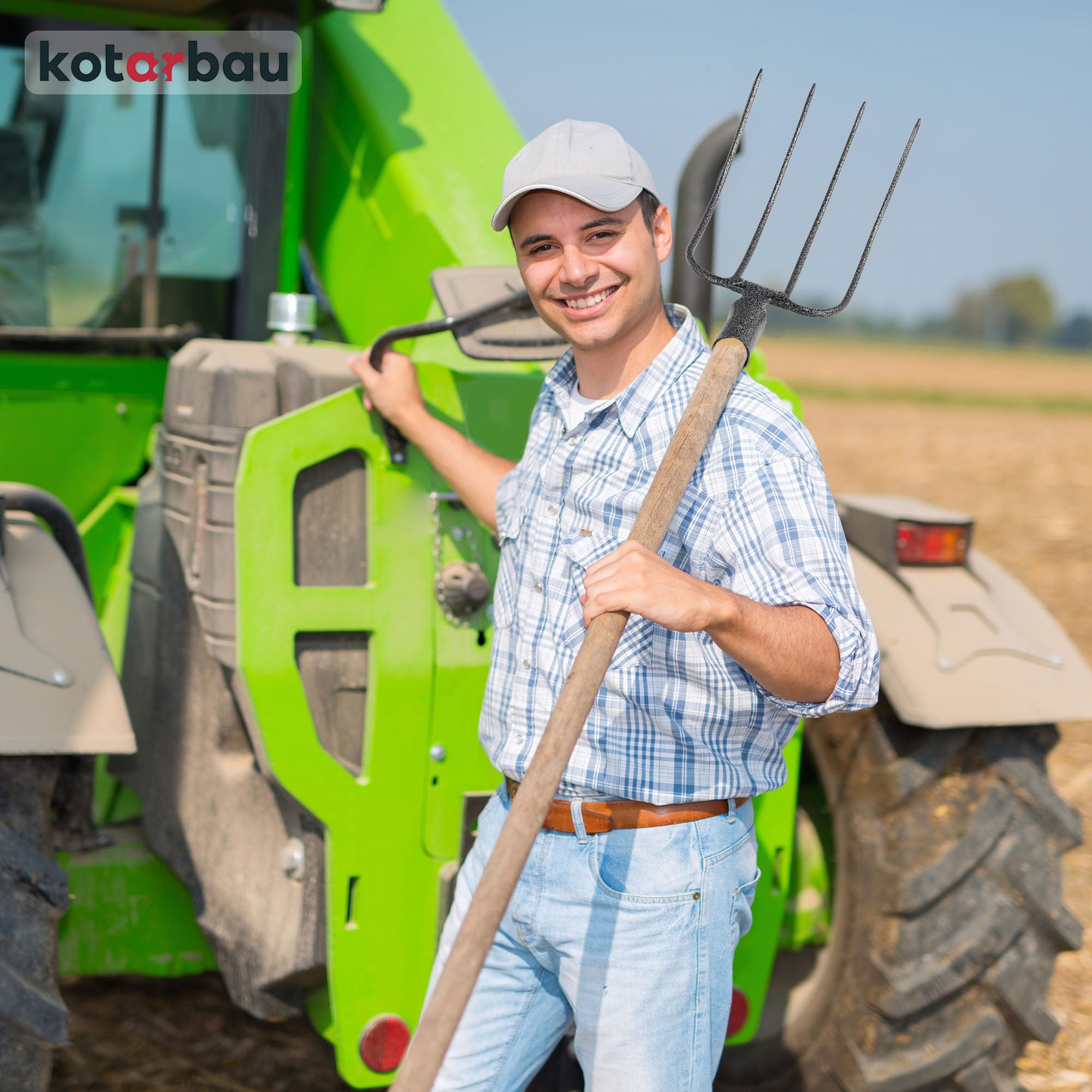 KOTARBAU® Forke Mistgabel Grabegabel Spatengabel Heugabel 4 Zinken Grabgabel 4 Zinken