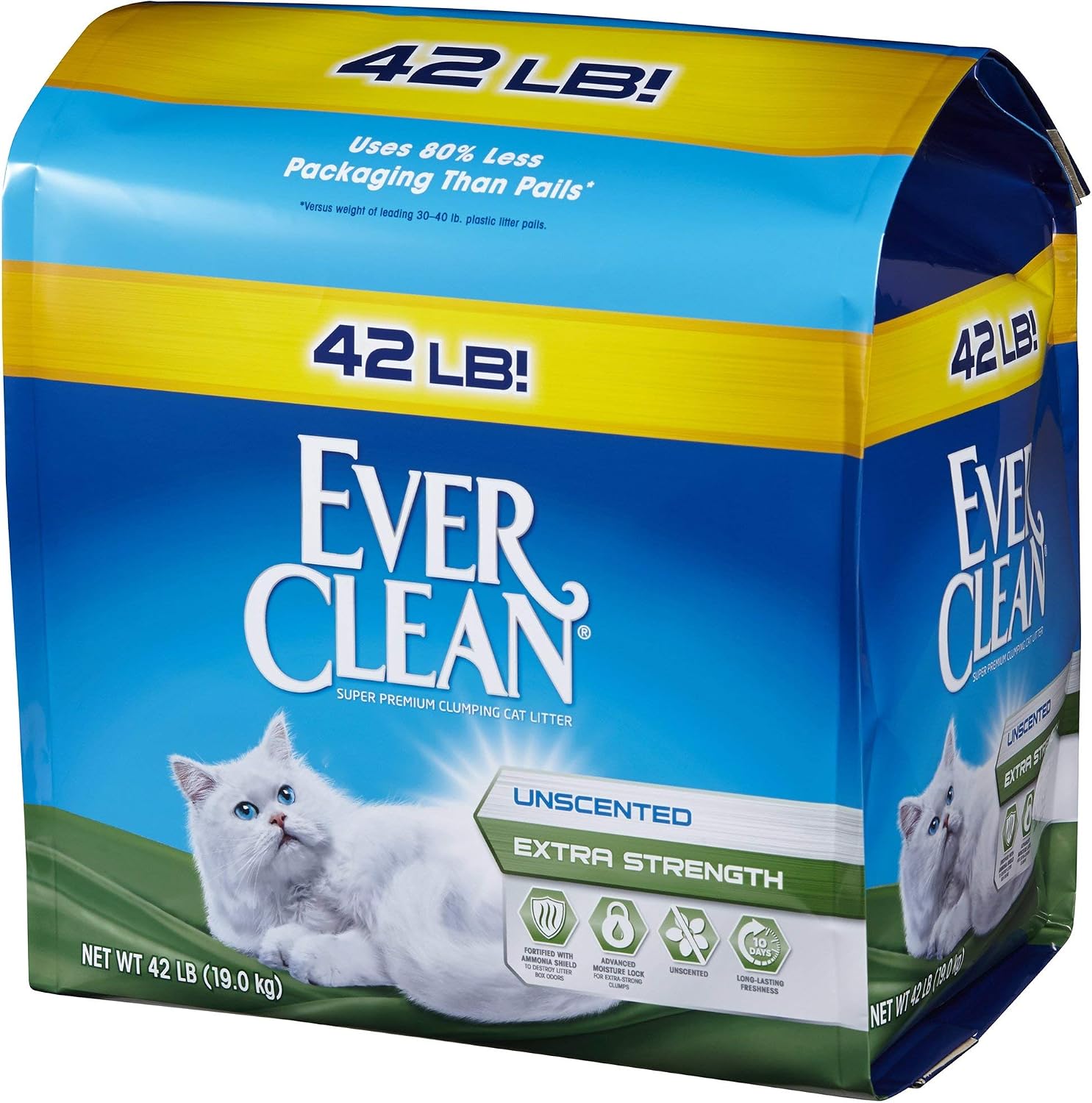 Ever Clean Extra Strength Clumping Cat Litter, Unscented, 42 Pounds