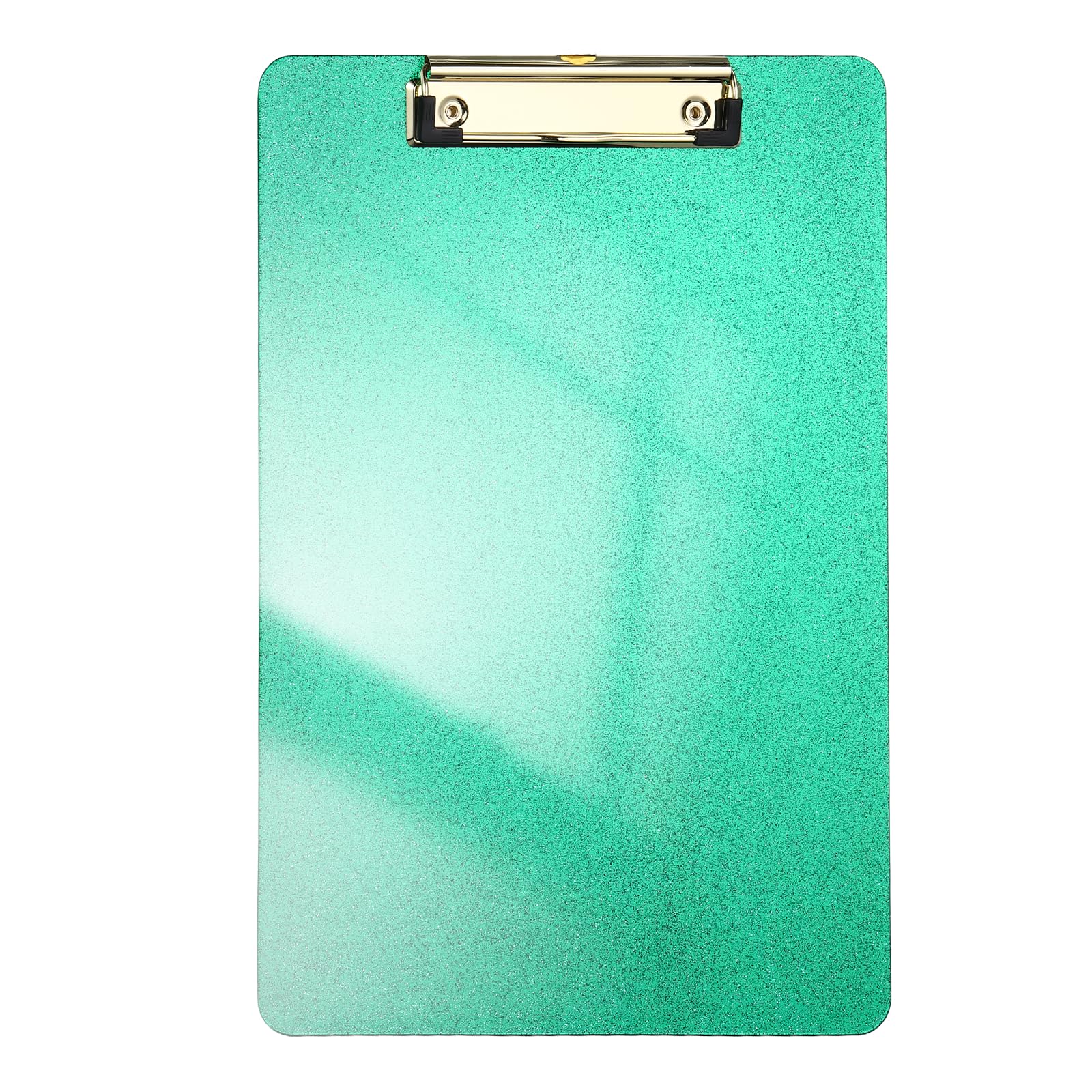 PATIKIL Plastic Clip Boards, A4 Size Glitter Green Stylish Clip Boards Glitter Design Cute Clipboards Office Supplies for Restaurant Shop Store Note Memo Card Sign Holder