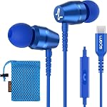 LUDOS OMNITONE Wired Earbuds in-Ear Headphones, Earphones with Microphone, 5 Years Warranty, Noise Isolation Corded for 3.5mm Jack Ear Buds for iPhone, iPad, Samsung, Computer, Laptop, Gaming, Sports