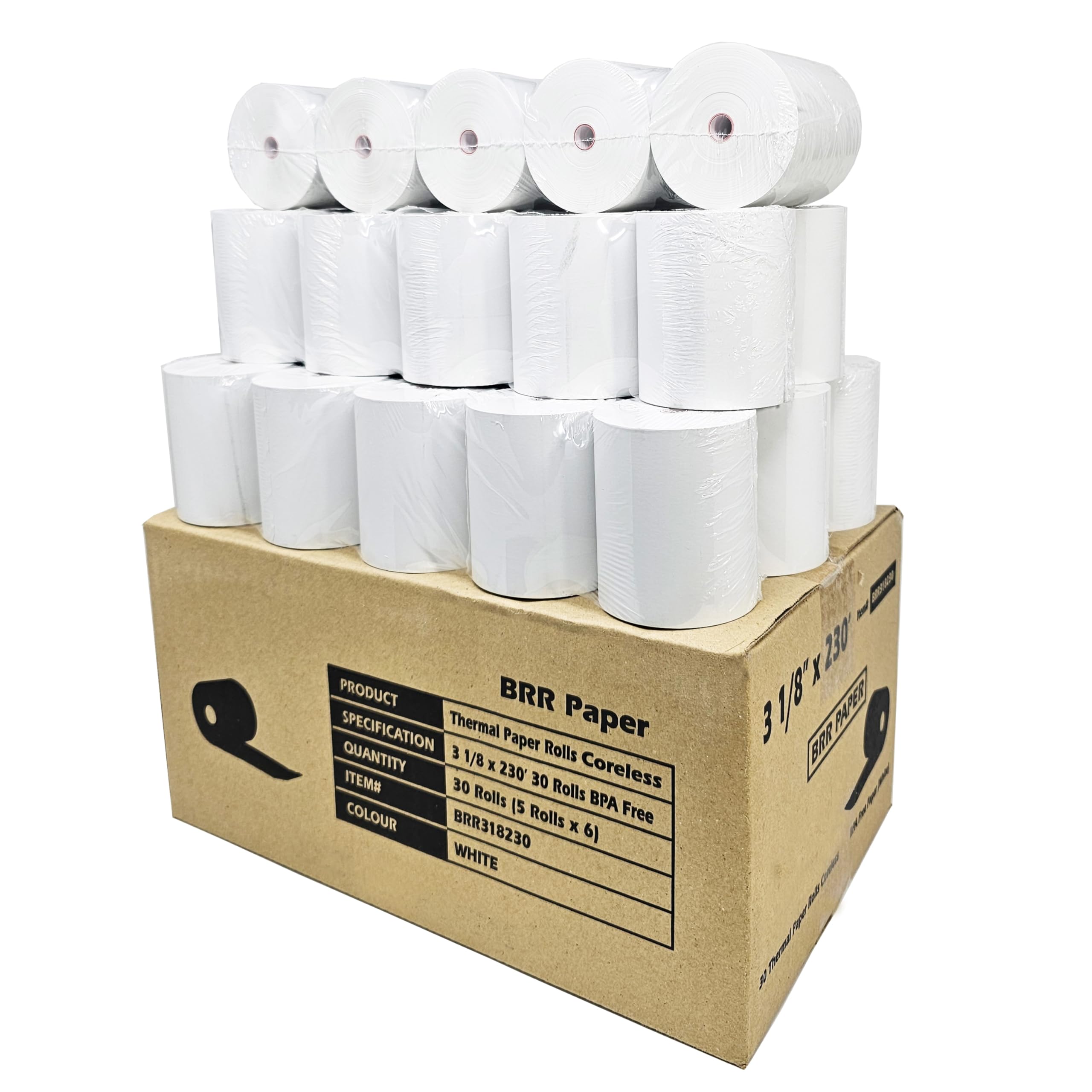 Clover Printer Paper 50 Rolls 3 1/8" X 230' Thermal Paper - BPA-Free, 50 GSM, Fits Clover, Star Micronics Printers BPA-free Thermal Paper 50 GSM - View #8