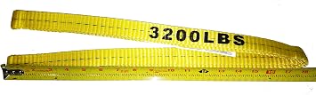 Everest C1150 1 x 3' Flat Endless Sling Yellow Lifting Sling for Construction, Lifting, Moving, Hoisting - Strap Heavy Duty - 1-Pack 3200lbs WLL