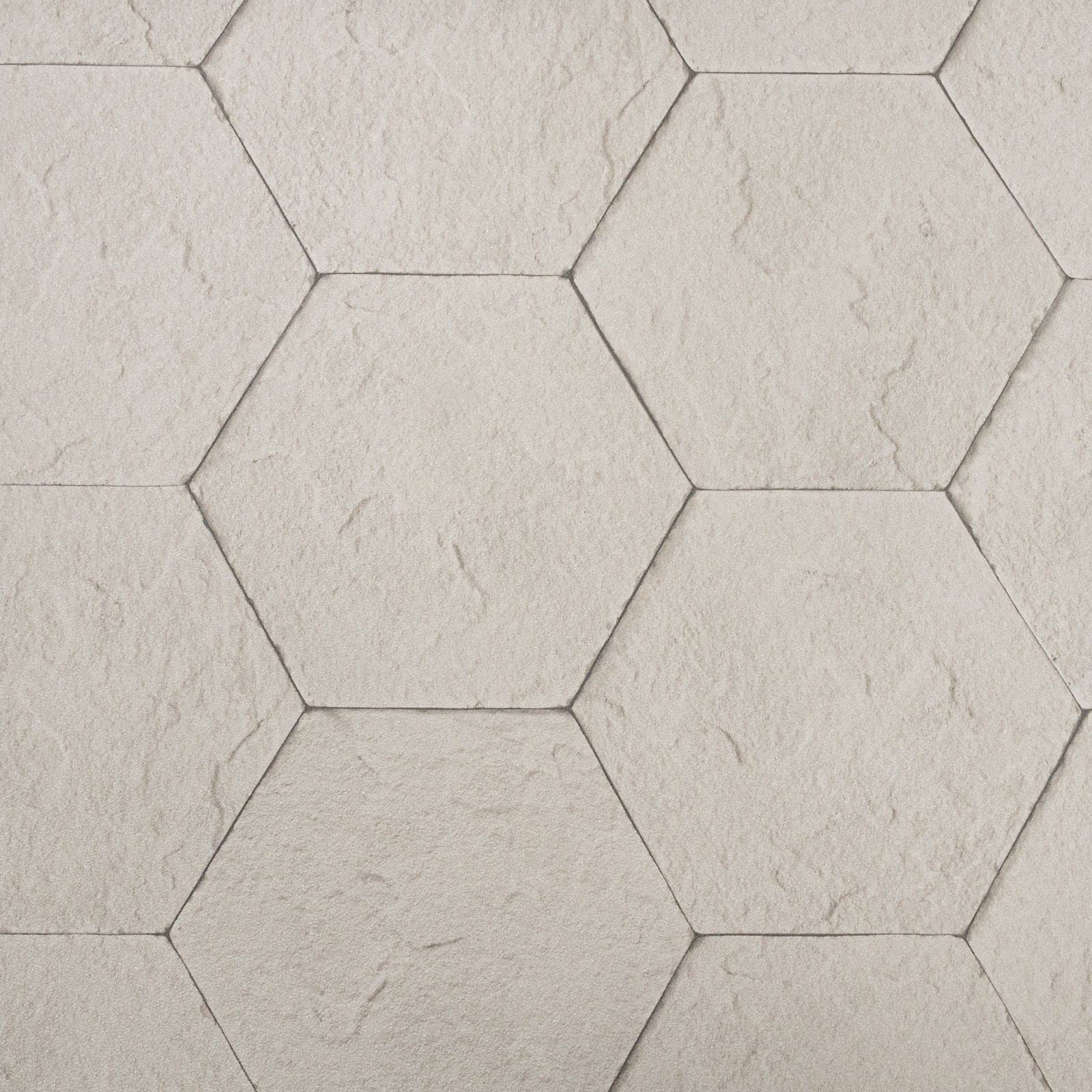Rasch Grey Brown Wallpaper Mix Taupe Hexagon Brick Tile Wall Effect Textured 5060729376690