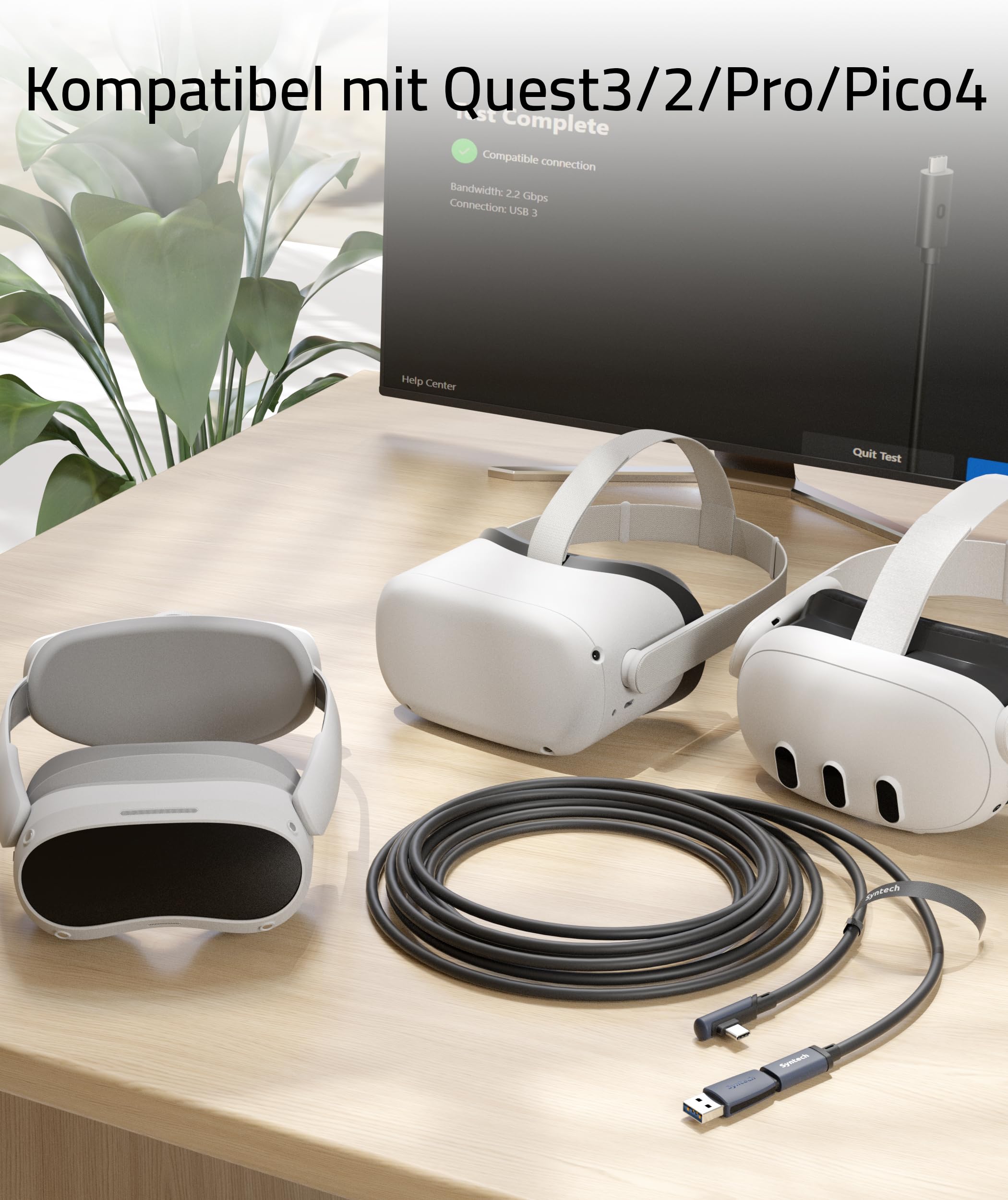 Syntech Link Kabel kompatibel mit Meta/Oculus Quest 3/2 Zubehör 
