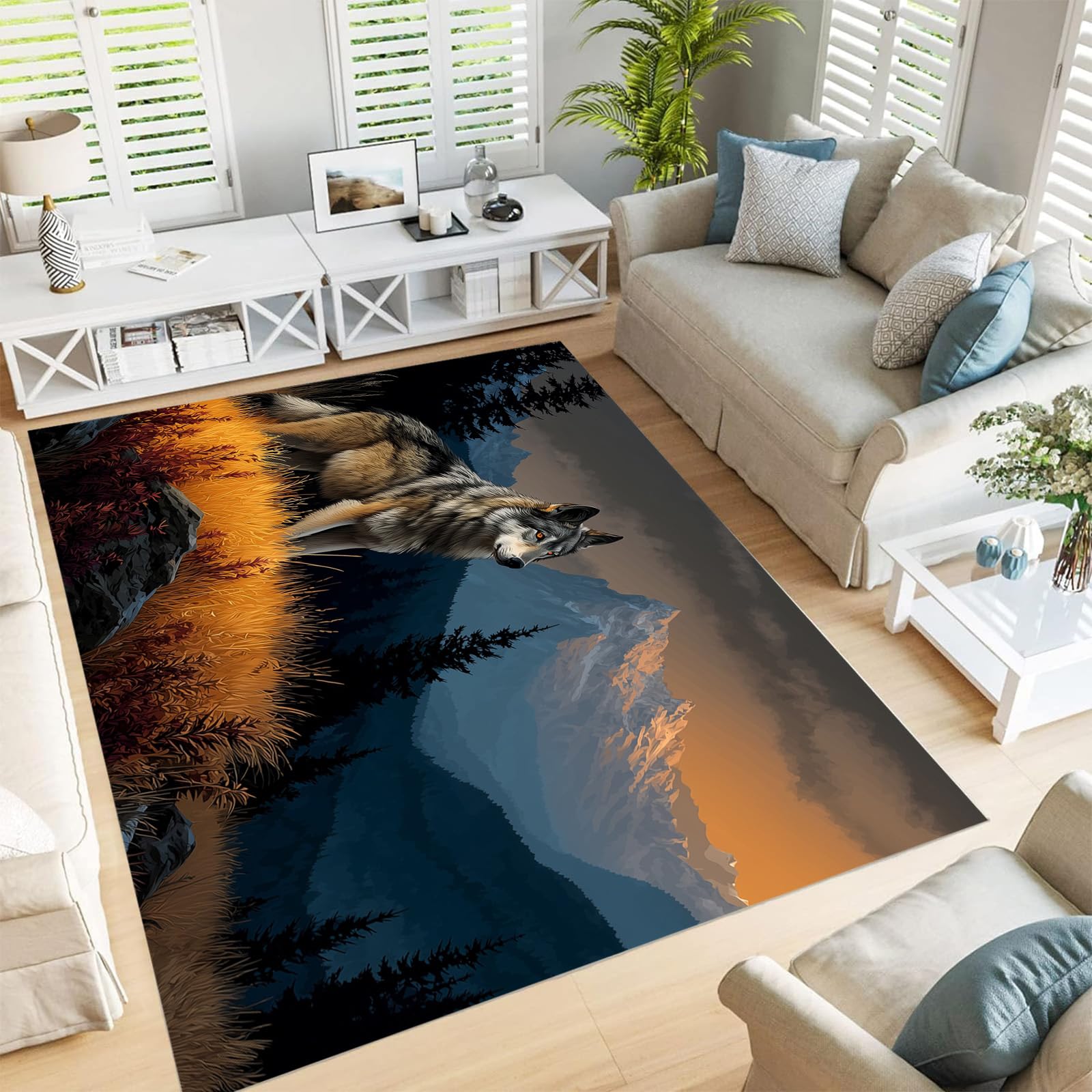 Tapis loup antidérapant pour sécuriser le salon et réchauffer la chambre