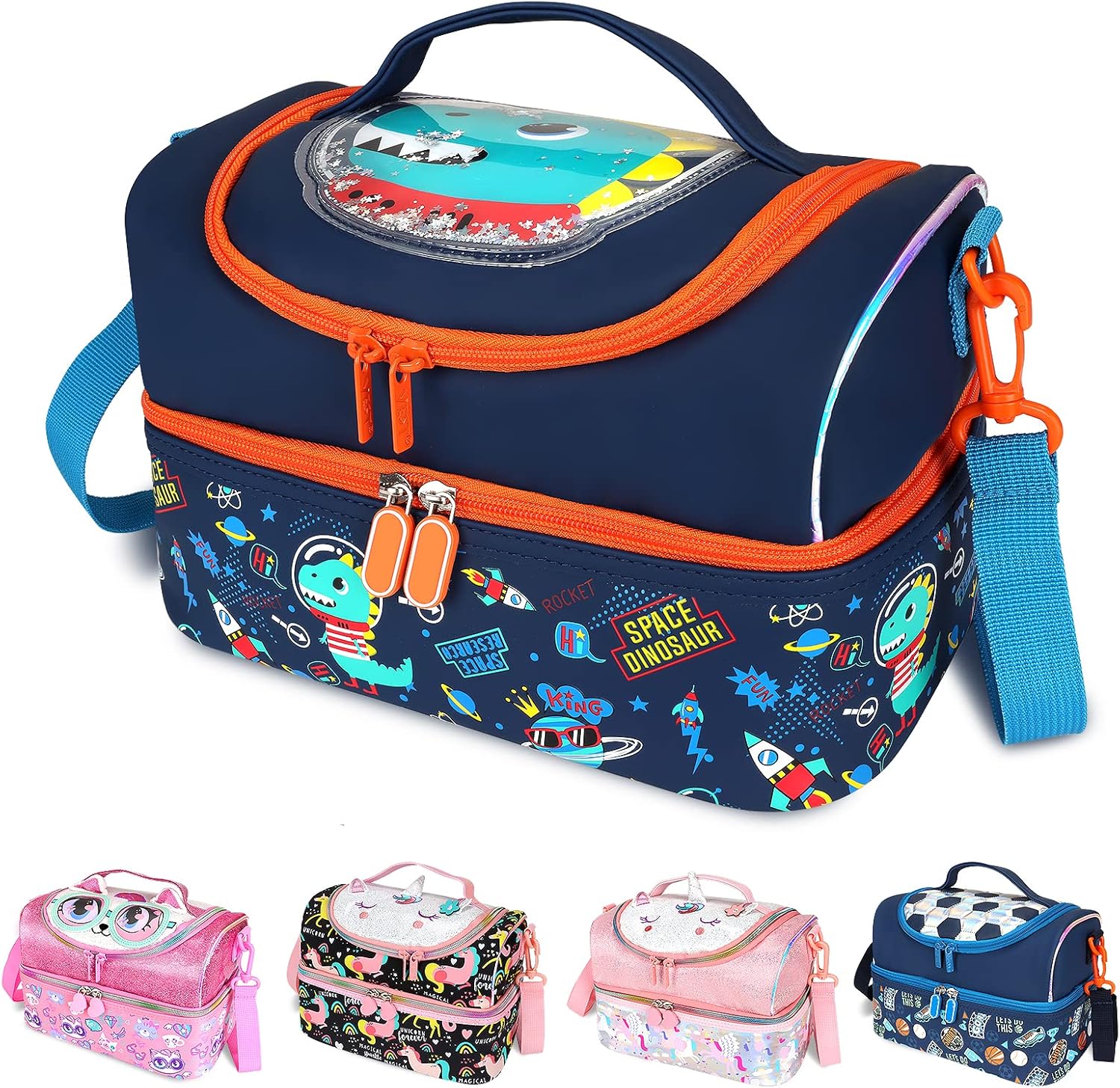 RLGPBON Kids Lunch Bag,Insulated Lunch Box for Girls Boys,Lunch Bag Toddler Teen,School Daycare Cute Travel bags