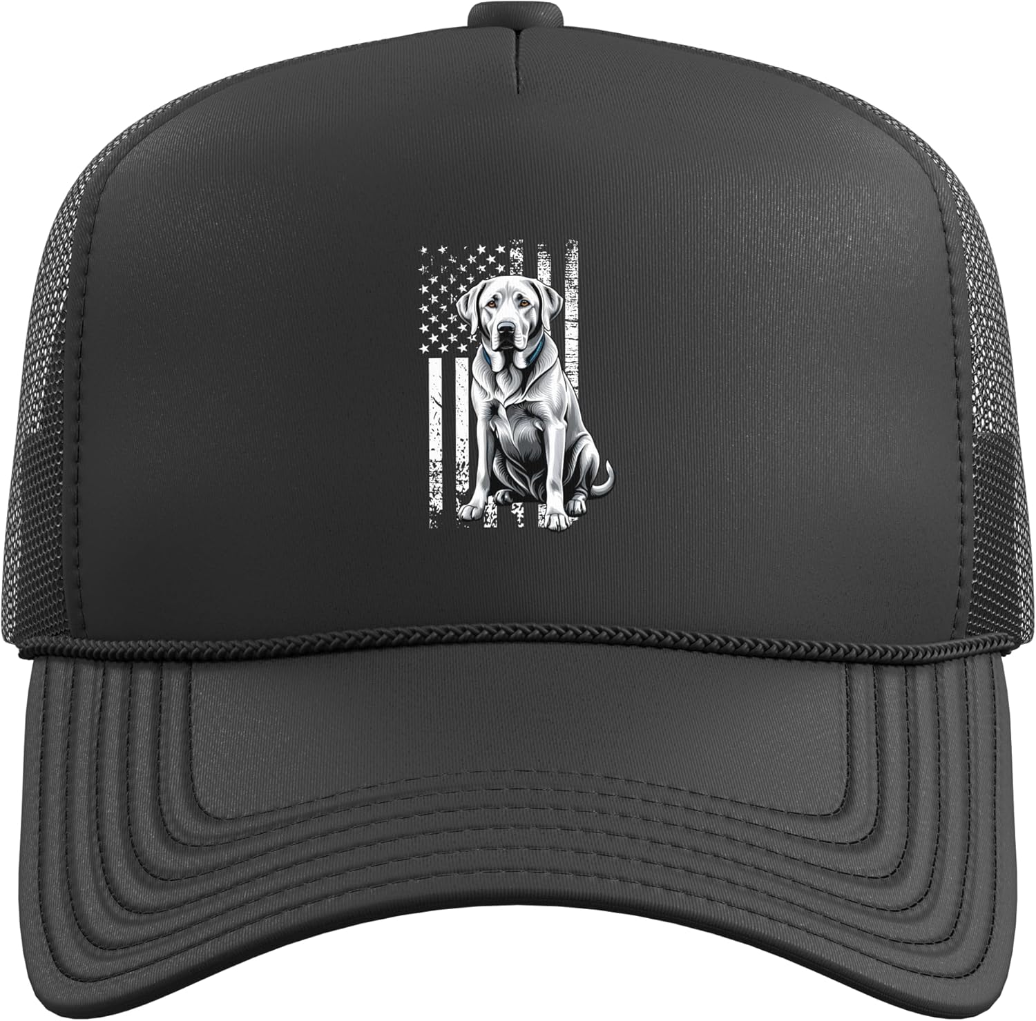 Silver Labrador Owner Dog Trucker Hat with Adjustable Mesh Back - Image 2