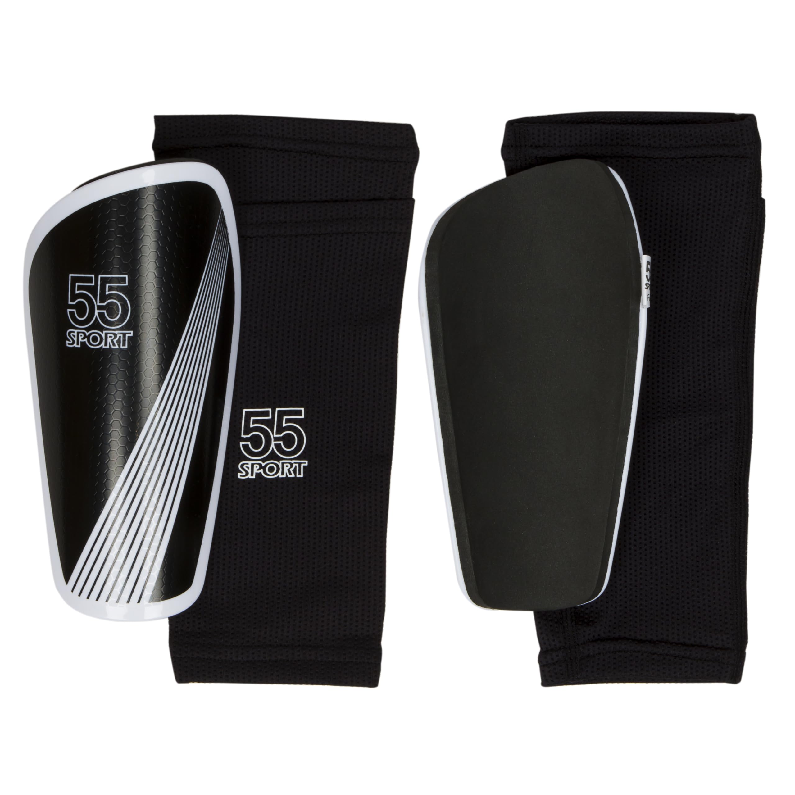 Vortex Pro Adult & Junior Protective Football Shin Guards with Compression Sleeve