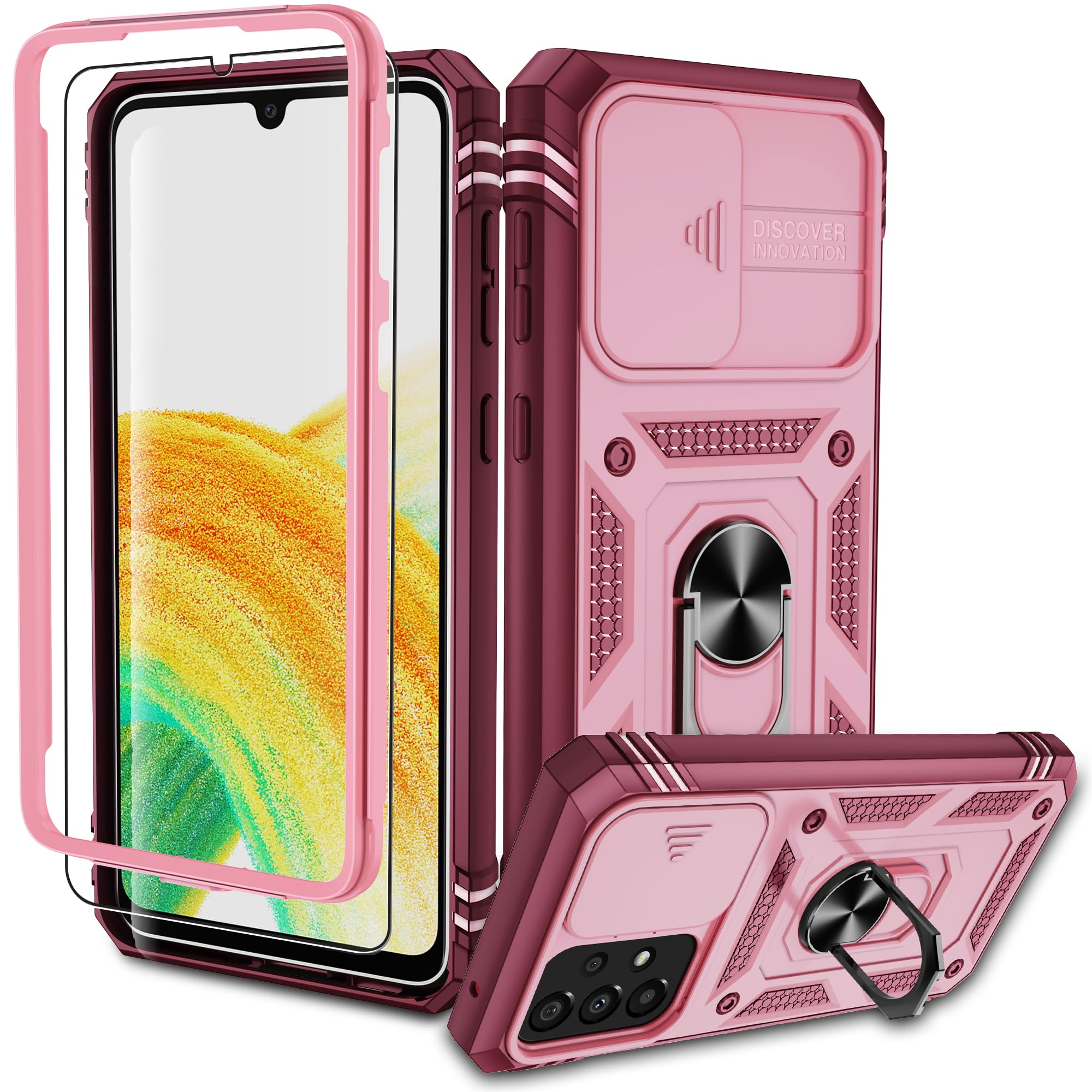 Kompatibel mit Samsung Galaxy Hülle, Eingebetteter Ständer Militärgrad Schutzhülle Handyhülle Starke Stoßfestigkeit Samsung Schutzhülle Samsung Galaxy case Cover