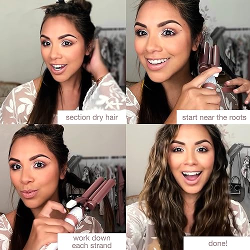 Miniatura 5 de Conair Curling Iron Triple Barrel Double Ceramic Hair Curling Wand Hair Styling Tools  Appliances