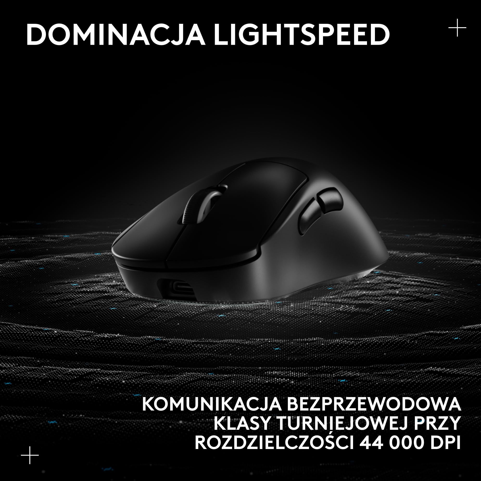 Bezprzewodowa mysz do gier Logitech G PRO X SUPERLIGHT 2 DEX LIGHTSPEED, lekka mysz klasy profesjonalnej o wadze 60 g, z 5 programowalnymi przyciskami, ładowaniem przez USB-C